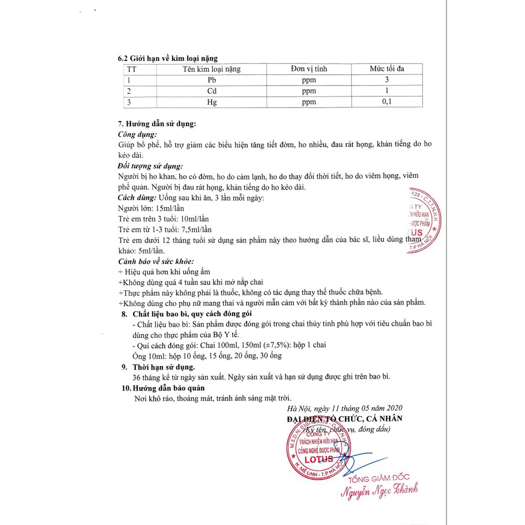 VIMIHO - SIRO HO THẢO DƯỢC 100ml