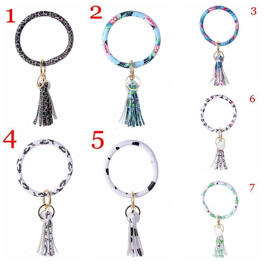 Vòng Đeo Tay Da PU Màu Cầu Vồng Phong Cách Boho