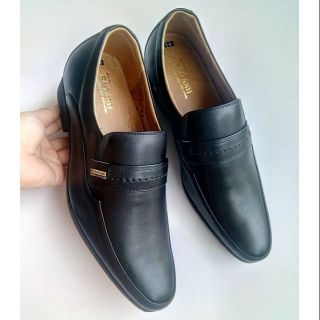 Giày nam đôn đế 5 phân chất liệu da bò thật nhập khẩu cao cấp thương hiệu Bảo Anh