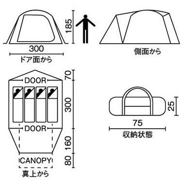 Lều cắm trại coleman campoutvn lều cắm trại  du lịch dã ngoại lều nhật Wide Dome IV/300 A053