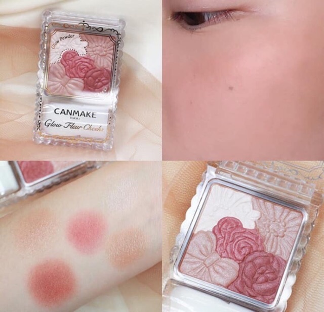 Má hồng Glow Fleur Cheek của Canmake ( có sẵn 10, 11, 12, 13, mat 05)