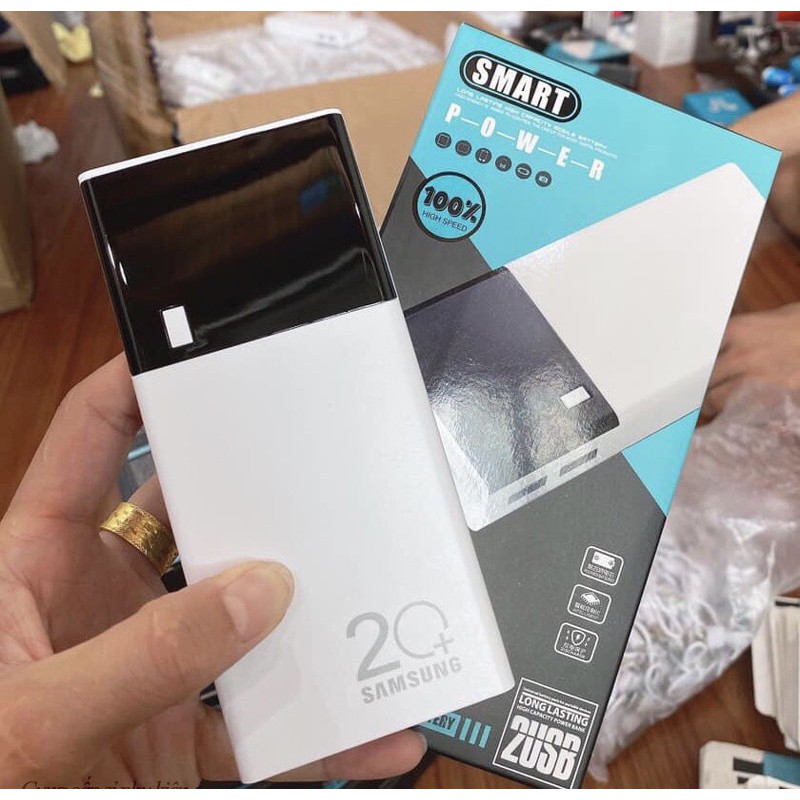Pin Sạc Dự Phòng Samsung Xả Lỗ Xin 5 Sao Dung Lượng 10000MAH Có Đèn Pin và hiển thị % pin 5 lõi bảo hành lỗi 1 đổi 1