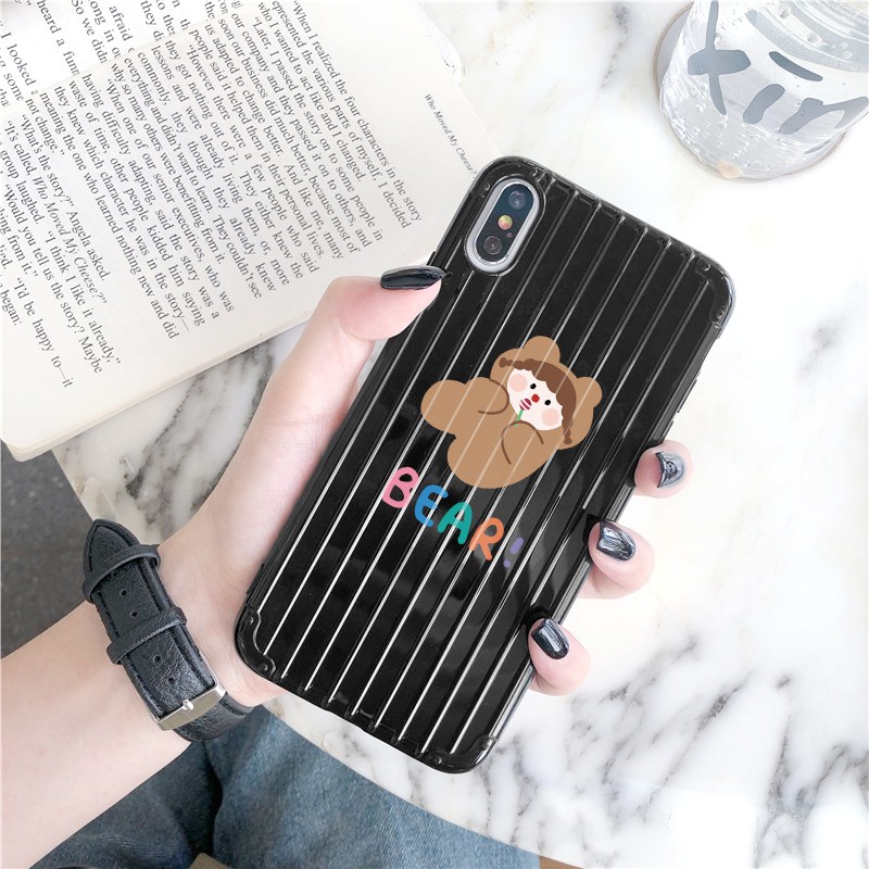 Ốp lưng iphone Cosplay bear sọc 3D chống va đập 5/5s/6/6plus/6s/6splus/7/7plus/8/8plus/x/xr/xs/11/12/pro/max/plus/promax