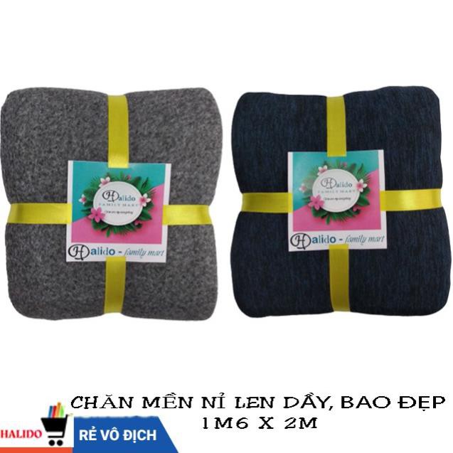 Chăn Mền Nỉ Len Dầy Thái Lan – HALIDO – Kích thước 1m6x2m – Trọng lượng 250-600gr - Mềm, mịn, mươt