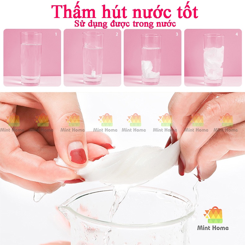 1 viên khăn giấy nén dùng 1 lần dạng viên kẹo du lịch hàn quốc có thể dùng lau mặt tẩy trang khô ướt nóng lạnh
