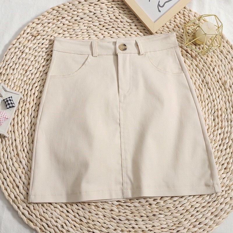Chân váy chữ A chất vải kaki siêu đẹp