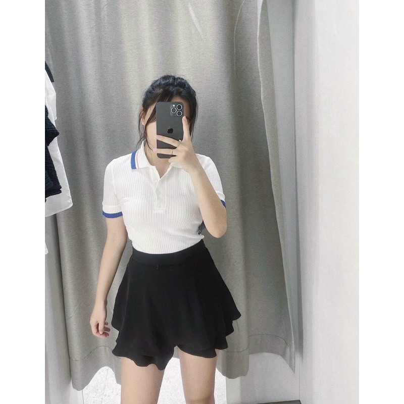 Áo PO-LO dệt phối cổ viền