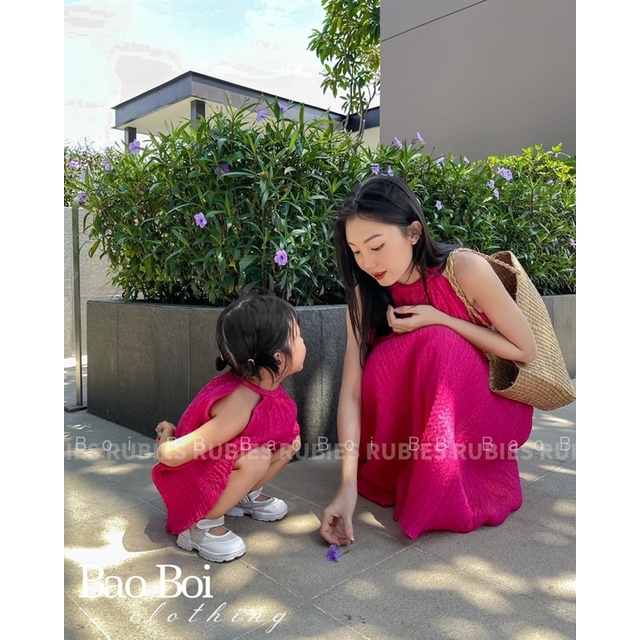 LINI STORE • VÁY MAXI YẾM XỐP CỔ TẾT SIÊU XOÈ - ĐI BIỂN HẾT NƯỚC CHẤM
