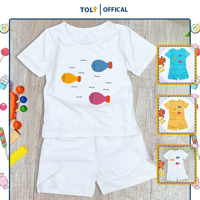 Set Quần Áo Ngắn Tay Cho Bé Toli Cotton Dẻo, Mềm Mịn Thoáng Mát, Co Giãn 4 Chiều