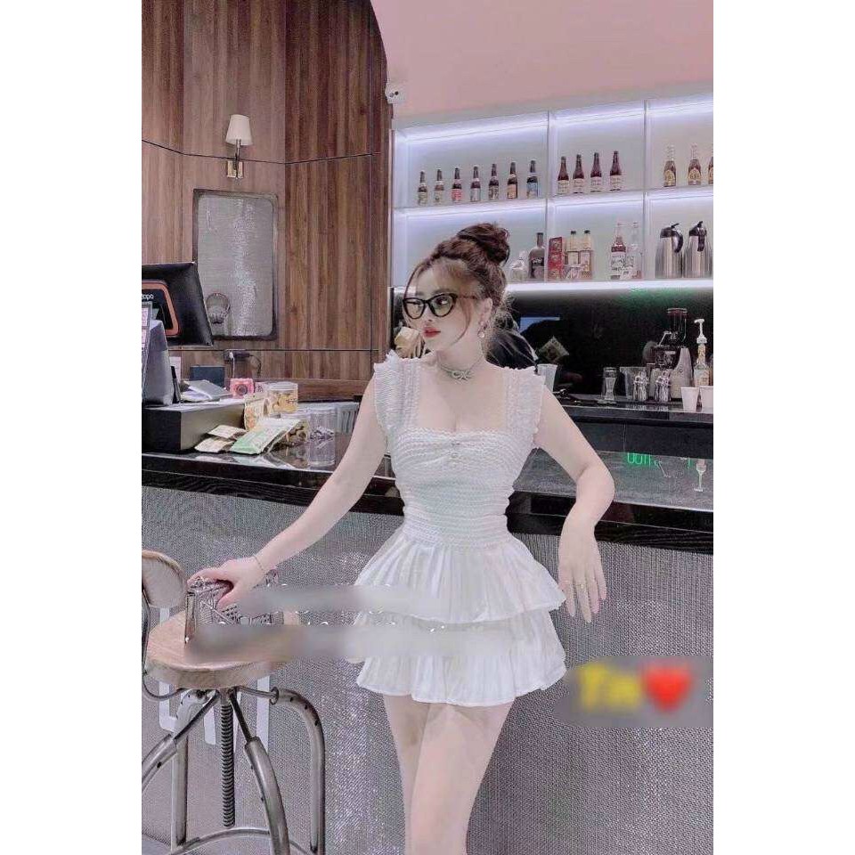 Áo Croptop Ren Tay Bèo_Xưởng May Quang Anh