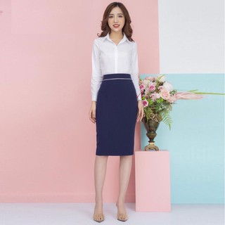 Áo sơ mi cổ đức phong cách hàn quốc