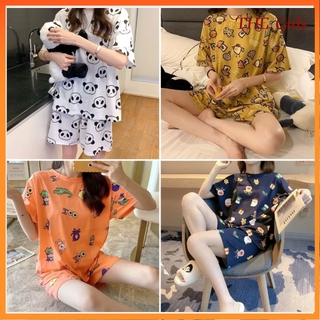 Bộ Đồ Ngủ Lụa In Hình Chuột mickey Plus Size Cho Nữ