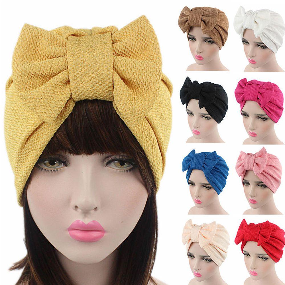Mũ Trùm Đầu Turban Thắt Nơ Phong Cách Mới