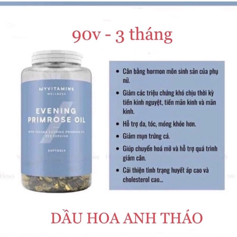 Chính hãng Myvitamins - Viên uống Collagen, Omega 369, Dầu hoa anh thảo