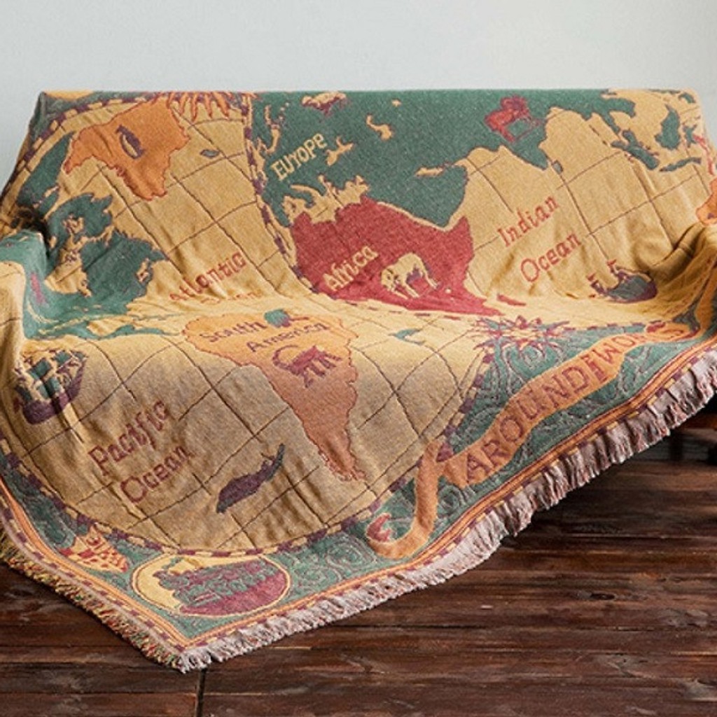 Thảm thổ cẩm decor vintage, Thảm trải sofa, Trải Sàn ( sử dụng đc 2 mặt)