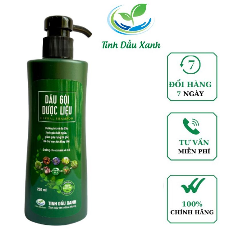 CHÍNH HÃNG Dầu gội dược liệu Tinh Dầu Xanh dưỡng tóc, sạch gàu giảm gãy rụng dùng cho cả nam và nữ