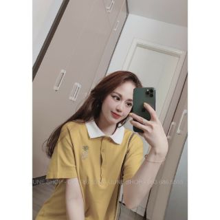 Đầm váy suông cổ bẻ trắng