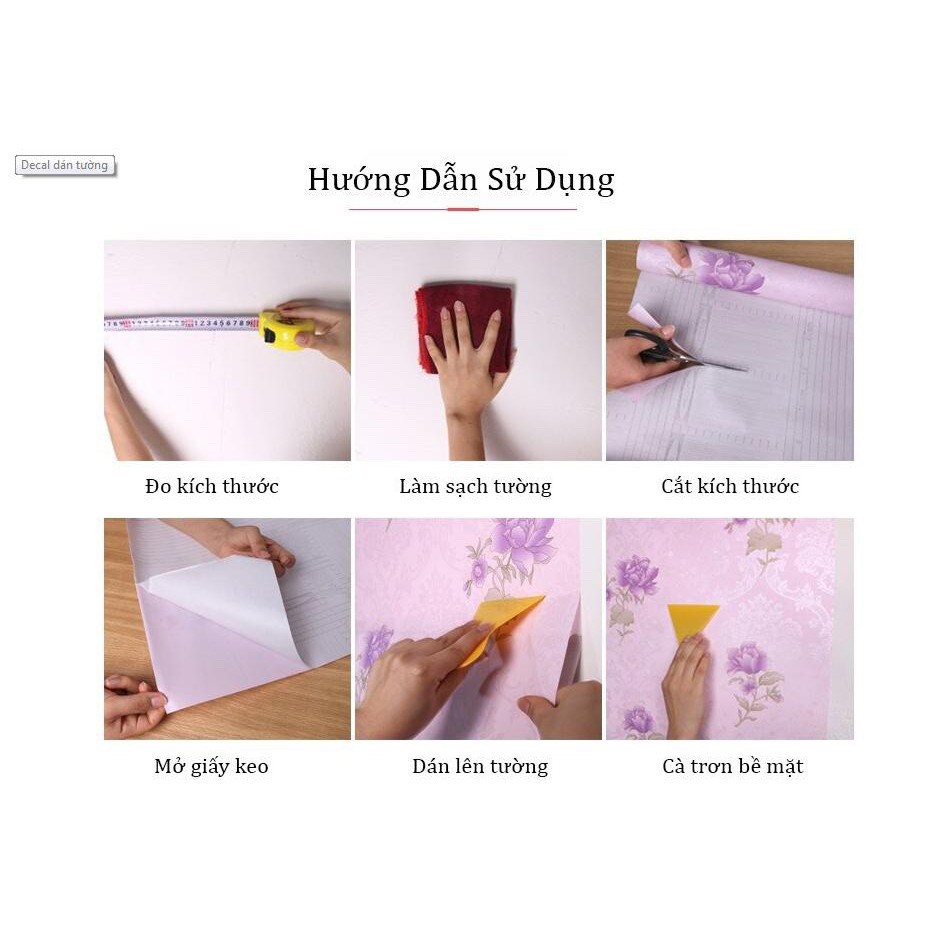 10M Giấy Dán Tường Dọc Hồng Sao (45cm x 10m) 5202-1