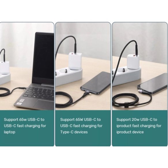 Cáp Sạc Siêu Nhanh Topk  Type-C to Iphone, Type-C to Type-C Dành Cho Iphone SamSung Hàng Chính Hãng Bảo Hành 1 Năm