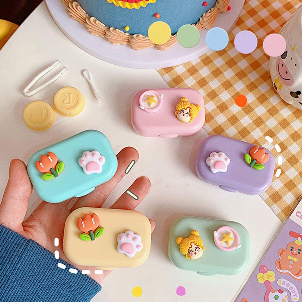 Hộp Đựng Kính Áp Tròng Họa Tiết Hoạt Hình Thủy Thủ Mặt Trăng Ngôi Sao Có Gương Kiểu Hàn Quốc Cho Nữ