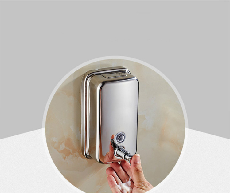 Bình Đựng Xà Phòng Rửa Tay Treo Tường Bằng Thép Không Gỉ