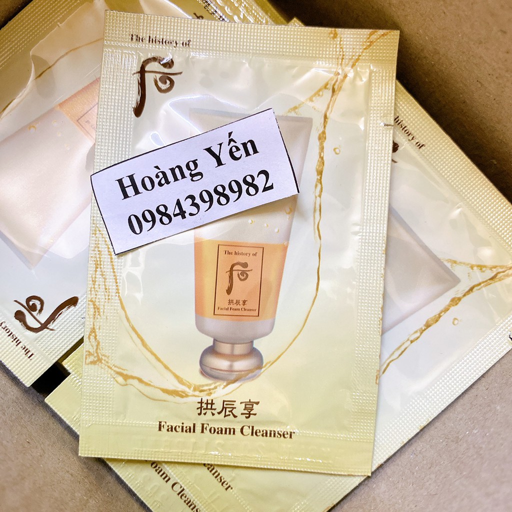 Sữa rửa mặt Whoo vàng đông y dưỡng da ẩm mịn -MỚI NHẤT