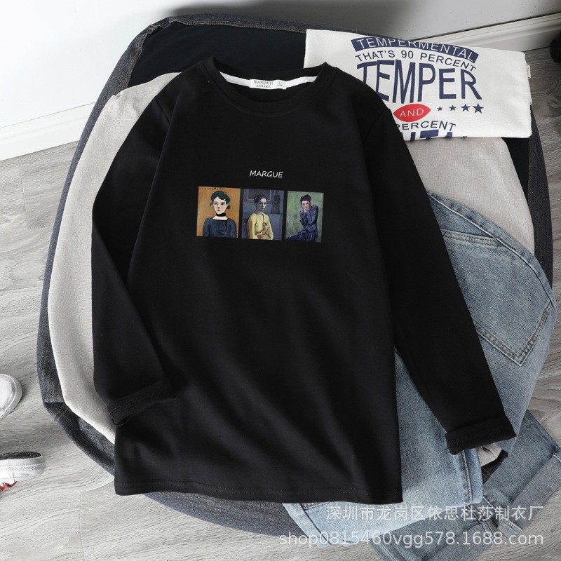 Áo phông trơn dài tay form rộng unisex - Thun cổ tròn dáng xuông NN10