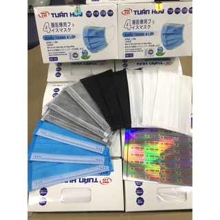 Khẩu trang 4 lớp (1 HỘP 50 CÁI) (Kho Gia Dụng Ngọc Hân)