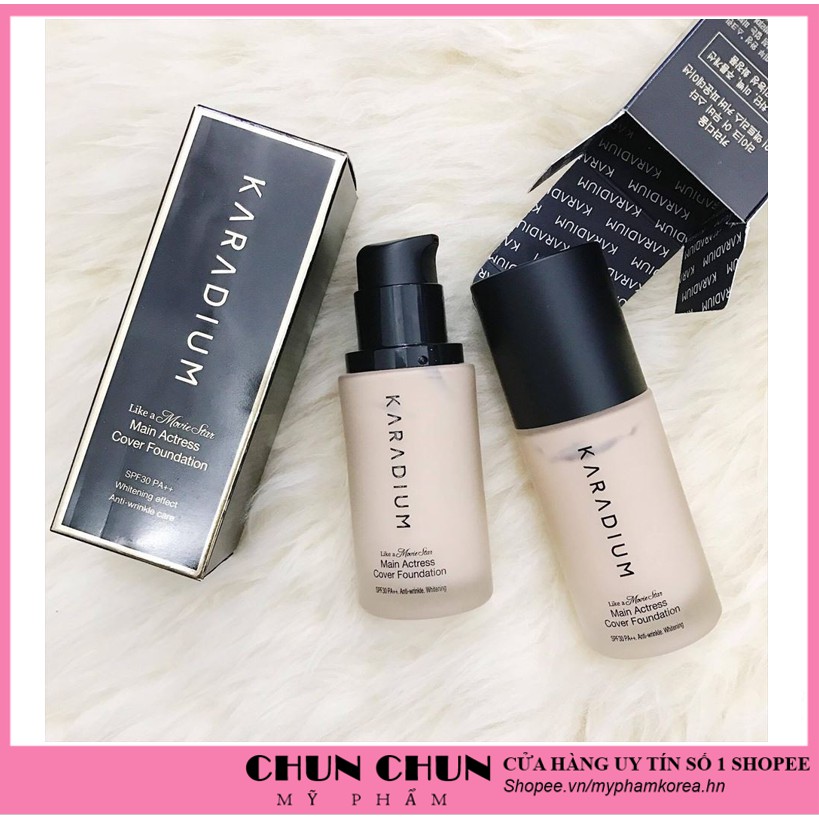 [Hàng Auth Hàn Quốc] Kem Nền Lọ Che Phủ Cao Karadium Tông Tự Nhiên Like A Movie Star Cover Foundation SPF30 PA++ #21