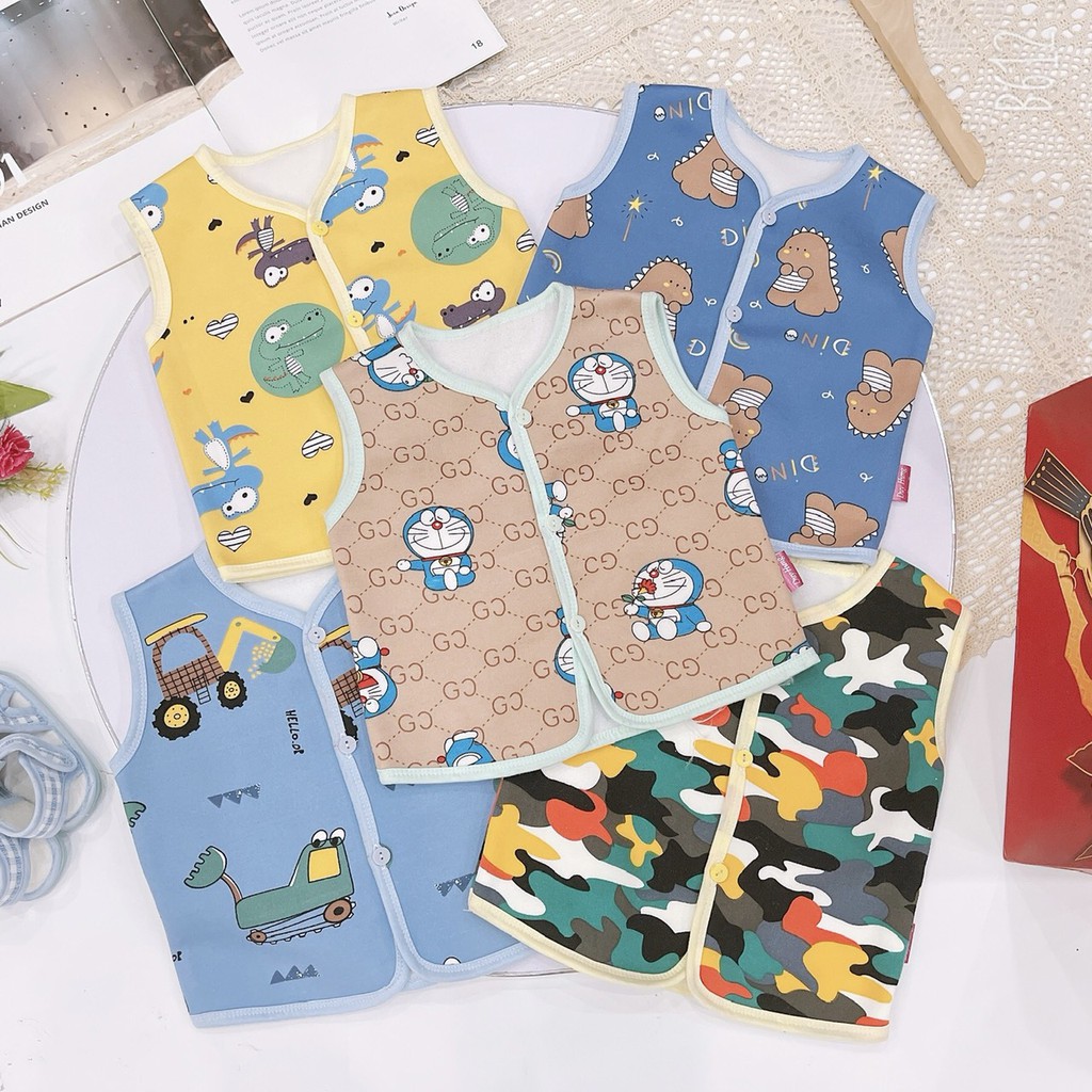 Áo gile nỉ bông cho bé