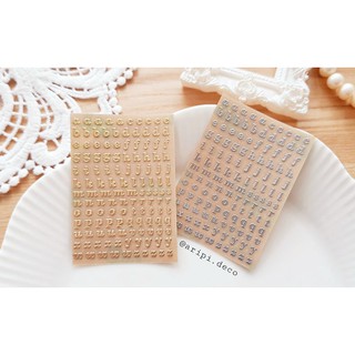 Sticker hình dán Alphabet bảng chữ cái in thường G8 /Nguyên liệu làm resin trang trí