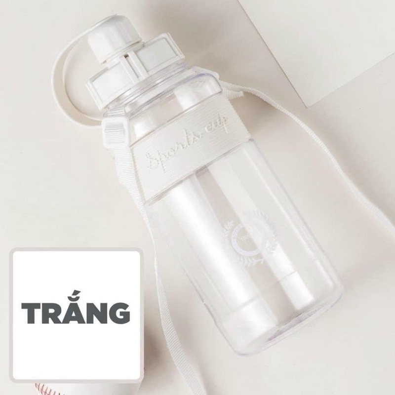 Bình nước thể thao có ống hút dây đeo tiện lợi