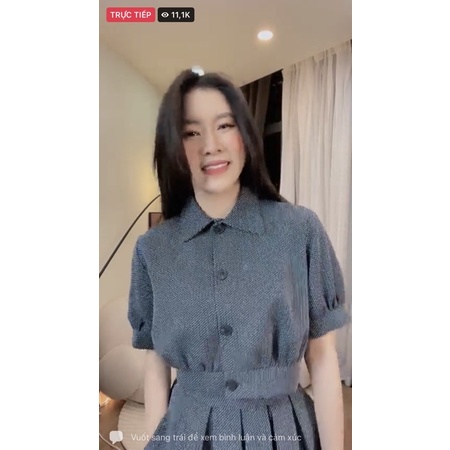 🌺 Set chân váy dài/ áo croptop Loan Lâm🌺