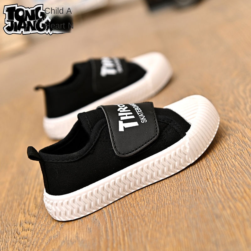 Giày lười canvas thoáng khí thời trang xuân thu mới cho trẻ em