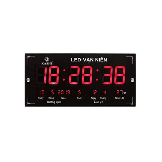 Đồng hồ led vạn niên Kashi HM 555 màu đen (KT: 230 x 490 x20 mm)