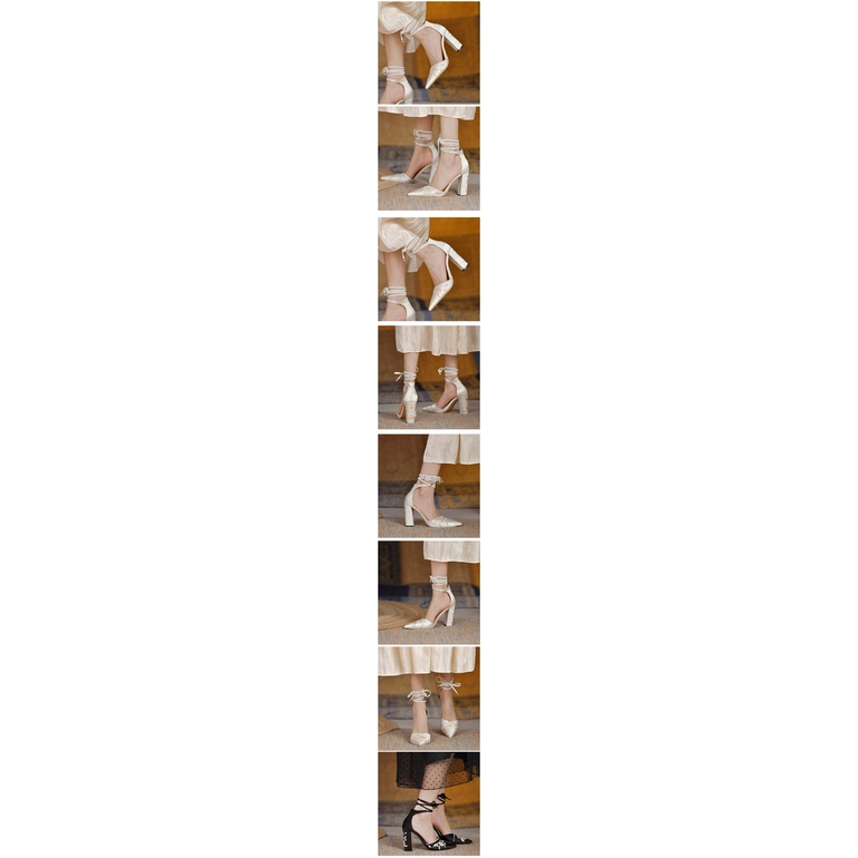 Giày cao gót thêu hoa 3.54 Inches Size 35-43