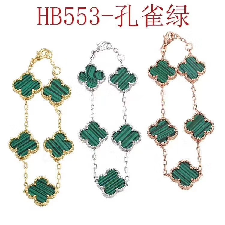 Vòng Tay Hình Cỏ Bốn Lá Đơn Giản Thời Trang Phong Cách Mới Cho Nữ