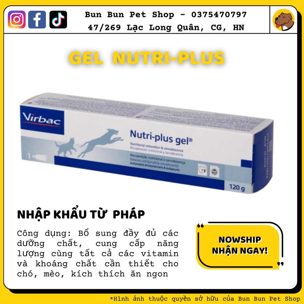 Gel dinh dưỡng Nutriplus (Nutri plus/Nutri gel) cho chó