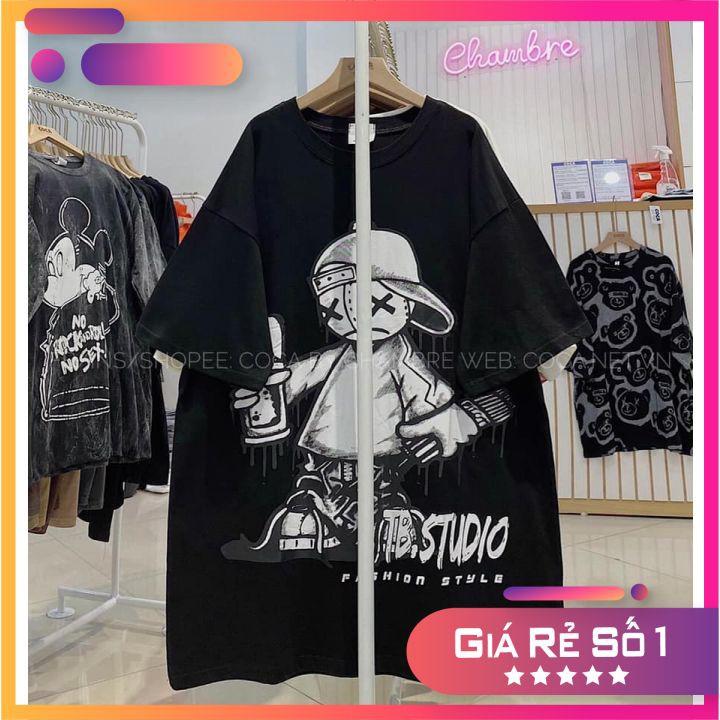 [Rẻ Vô Địch] Áo Tay Lỡ Nữ Freesize❤️Phông Form Rộng Dáng Unisex, Mặc Lớp, Nhóm, Đôi In Hình Cậu Bé Hot