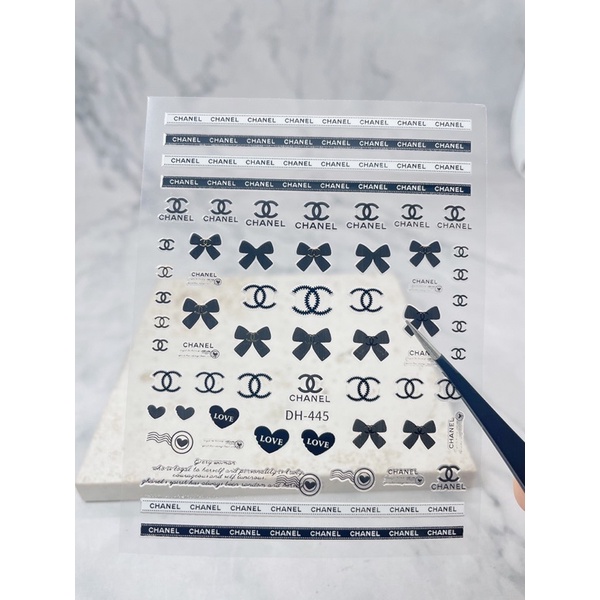 Sticker dán móng tay 3d thương hiệu trang trí nail