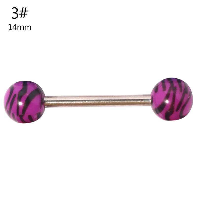 Khuyên Lưỡi Dài 12 / 14 / 16mm Nhiều Màu Bằng Thép Không Gỉ