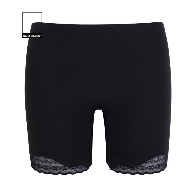 Quần đùi chống lộ su đúc không lộ viền màu trơn chân ren BOM SISTER MUQD2601