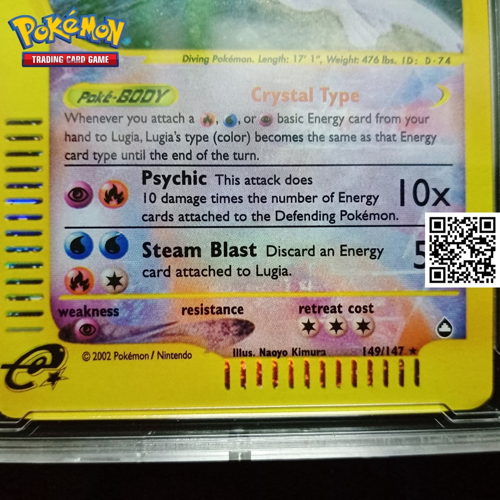 Bài Pokemon năm 2002 Lugia 149 147 thủy biển truyền thuyết 1459 d7
