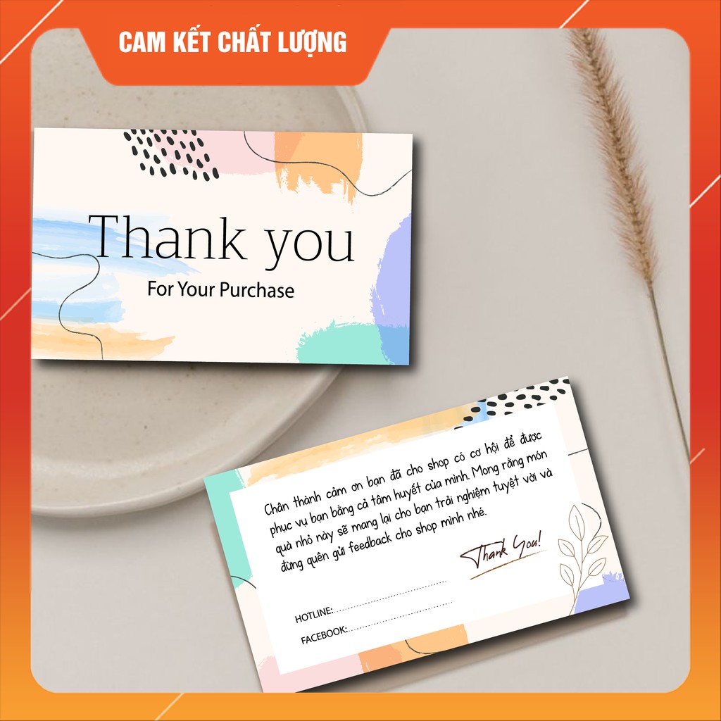 COMBO 100 card]thiệp cảm ơn, Thank you card, card visit