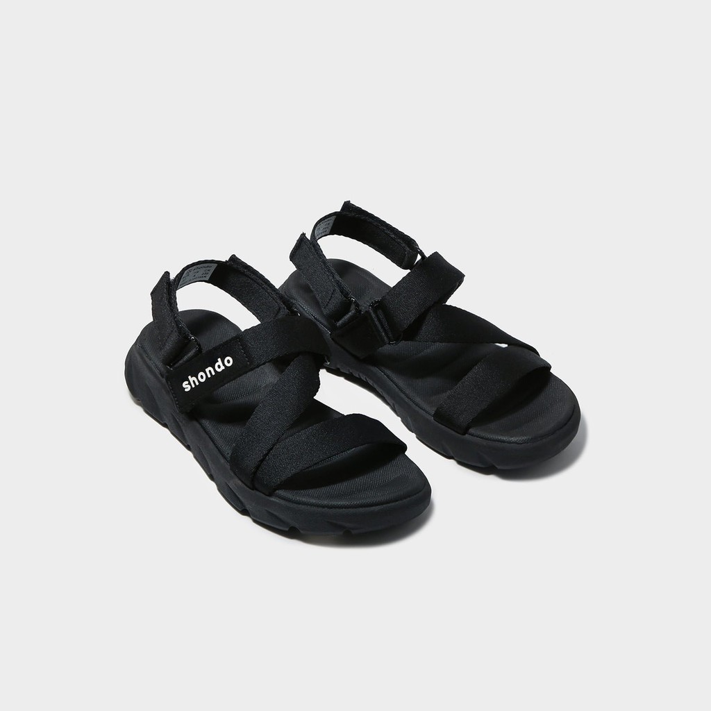 Giày Sandals SHONDO F6 Sport đen full - F6S301