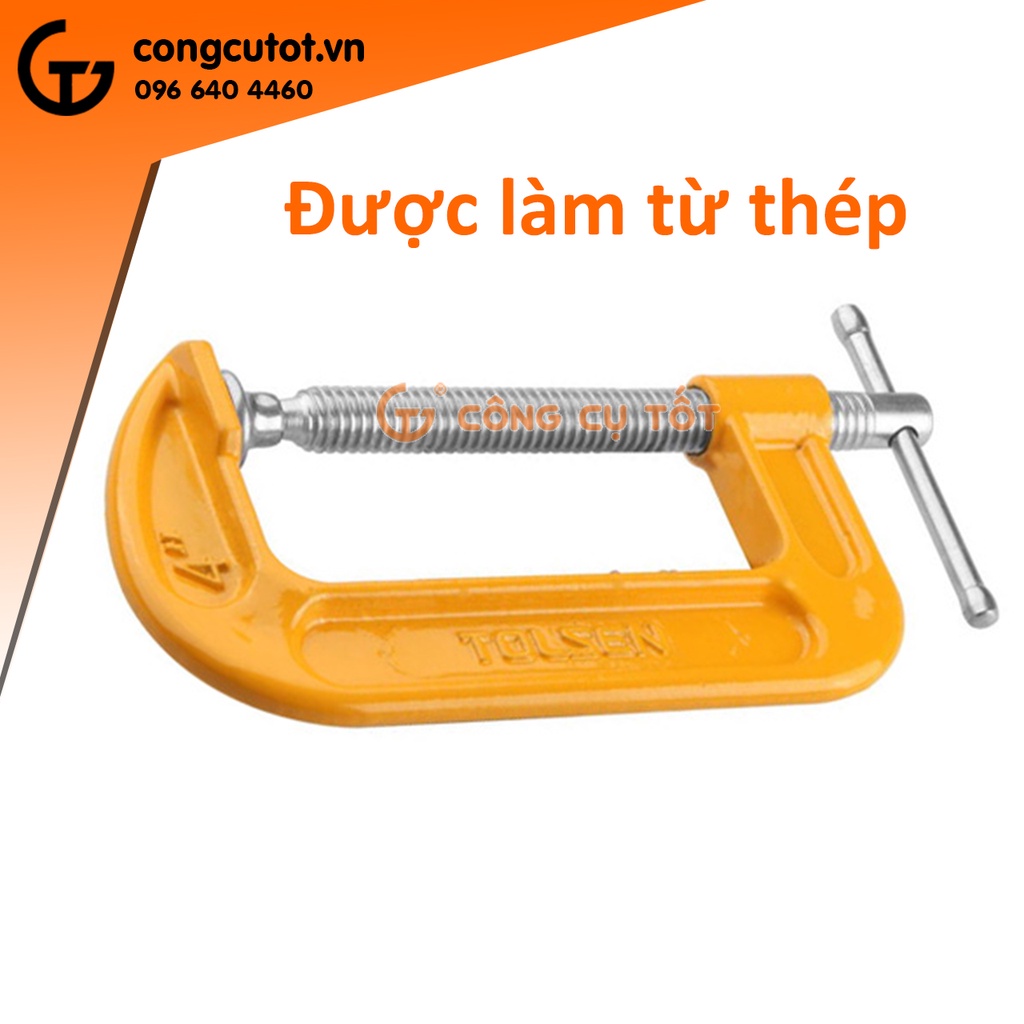 Cảo chữ g TOLSEN thép mạ Niken