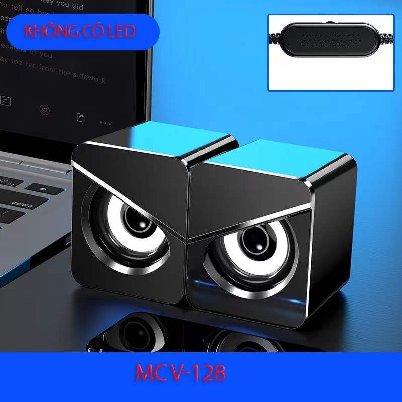 Loa máy tính laptop vi tính mini MC V-128 âm Bass Trầm nổi loa di động Eagle Eye dùng cho giắc cắm âm thanh 3.5MM