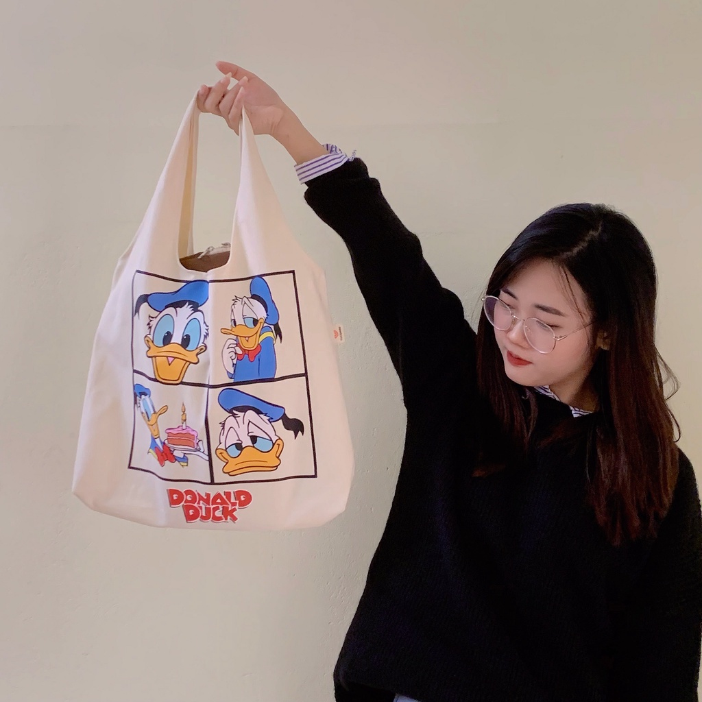 HOT: Túi liền thân tote vải canvas họa tiết hot hit dễ thương tặng quà xinh xắn TUCANVAS TCV31.1