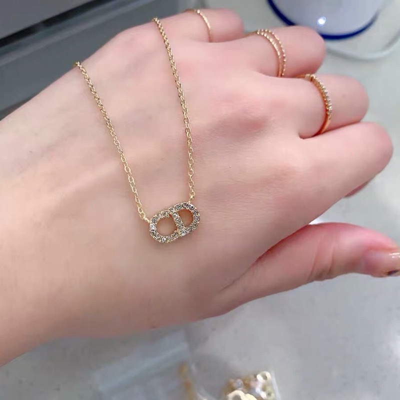 Vòng Tay/Vòng cổ Bằng Hợp Kim Mặt Chữ D Phong Cách Hàn Quốc Mới