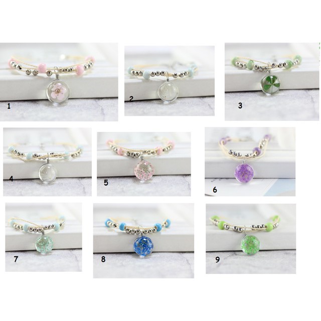 Vòng tay hoa khô tam sinh tam thế VT0003 | BigBuy360 - bigbuy360.vn